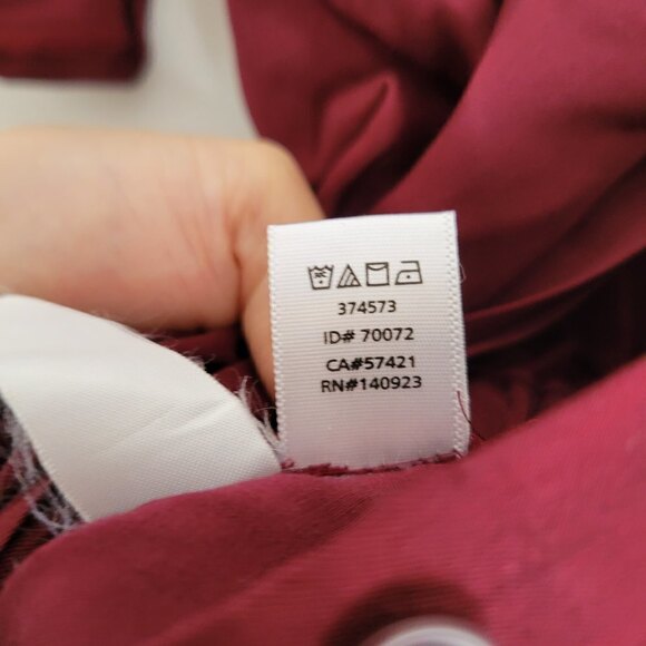 Ann Taylor Loft Burgundy Maroon Rolled Tab Long Pants One Piece Jumpsuit Size XS - Picture 15 of 17